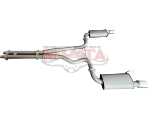 FORD MUSTANG V8 FM 2015 - 2017 3in CATBACK WITHOUT CENTRE MUFFLER WITH REAR MUFFLERS & TWIN TIPS