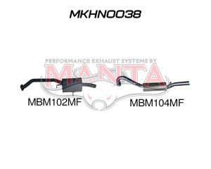 Holden Commodore VN VP VR Sedan V6 3.8L CatBack Muffler/Muffler