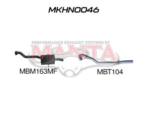 Holden Commodore VS Sedan V6 3.8L 2.5in Catback Muffler/Tailpipe