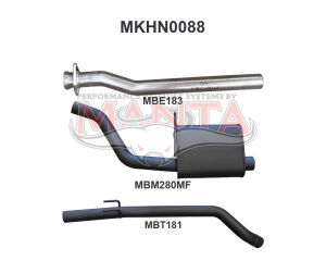 VT VU VX VY V6 SDN Ute Wagon 2.5in CB Tailpipe