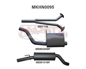 Holden Commodore VZ V6 Sedan Ute Wagon 2.5in Catback Muffler/Muffler