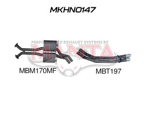 VX VY V8 Monaro 2.5in Dual Catback Muffler/Tailpipe