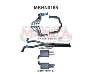 HSV VE E3 Sedan Wagon 3in With 1 7/8 in Extractors Hotdog/Muffler