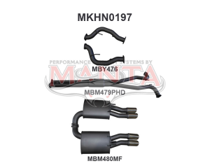 Holden Commodore VE Ute & Maloo V8 3in Catback Hotdog/Muffler