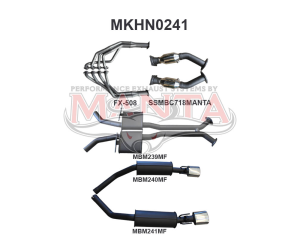 Holden Commodore VU VY VZ V8 Ute 2.5in L & R With Extractors Muffler/Muffler