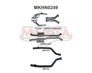 Holden Commodore VU VY VZ V8 Ute 3in L & R With 1 7/8 in Extractors Muffler/Tailpipe