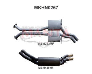 Holden Commodore VY VZ V8 AWD Wagon 2.5in Dual Catback Muffler/Muffler