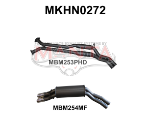 Holden Commodore VT - VZ V8 Wagon 2.5in Dual Catback Hotdog/Muffler