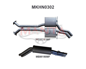 Holden WK WL S/MAN V8 2.5in Dual Catback Muffler/Muffler