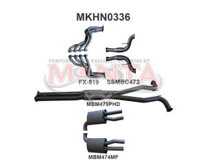 VF HSV Ute Maloo V8 3in With 1 7/8 in Extractors Hotdog/Muffler