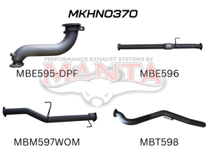 Holden Commodore HOLDEN COLORADO RG DPF 3IN TURBO BACK WITHOUT CAT & WITHOUT MUFFLER