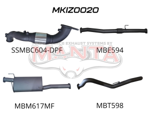 Isuzu D-Max 2020 ON 3.0L TURBO BACK WITH CAT & MUFFLER