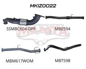 Isuzu D-Max 2020 ON 3.0L TURBO BACK WITH CAT & WITHOUT MUFFLER