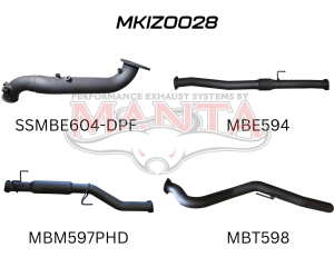 Isuzu D-Max Jan 2017 - 2020 3.0L TURBO BACK WITHOUT CAT & WITH HOTDOG