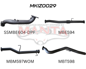 Isuzu D-Max Jan 2017 - 2020 3.0L TURBO BACK WITHOUT CAT & WITHOUT MUFFLER