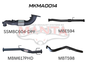 Mazda BT50 2020 ON 3.0L TURBO BACK WITH CAT & HOTDOG