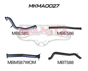 Mazda BT50 B32P 3.2L Without Cat & Without Muffler