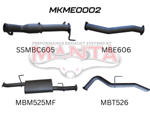 Mercedes X-Class 2.3L 3in Turbo Back Exhaust System With Cat & Muffler