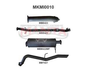 Mitsubishi Triton MN 4X4 2.5L CRD Without Cat, with Muffler