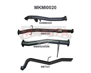 Mitsubishi TRITON MQ 3in TURBO BACK WO/Cat, WOM