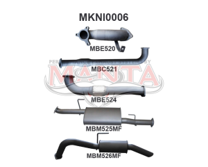 Nissan Navara D40 2.5L MAN 05 - 07 With Cat, R MUFF