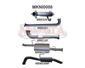Nissan Navara D40 2.5L MAN 05 - 07 Without Cat R MUFF