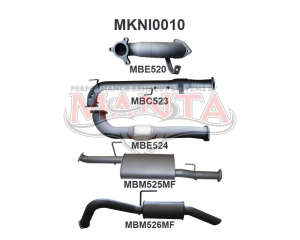 Nissan Navara D40 2.5L Auto 05 - 07 With Cat R MUFF