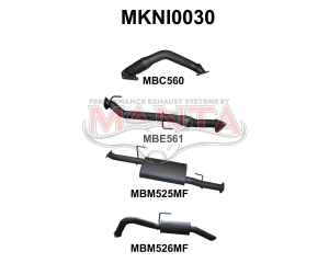 Nissan Navara D40 3.0L 550 V6 With Cat R Muffler