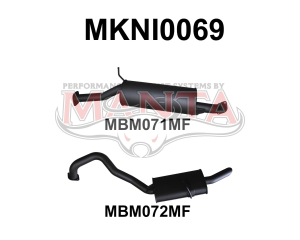 Patrol GU 4.5L 2.5in Cat Back Exhaust System Muffler & Muffler