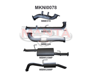 Nissan Navara D40 2.5L Auto Spain DPF & Cat Replacement With Rear Muffler