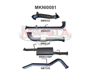 Nissan Navara D40 2.5L Auto THAI DPF & Cat Replacement With Rear Tailpipe