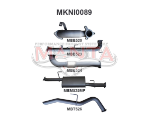 Nissan Navara D40 2.5L Auto 05 - 07 Cat & DPF Replacement With Rear Tailpipe