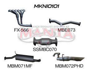 Nissan Patrol GU 4.8L 2.5in Full System with Centre Muffler & Rear Hotdog (4x O2 Sensors)