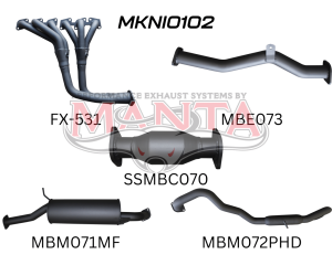 Nissan Patrol GU 4.8L Full System with Centre Muffler & Rear Hotdog