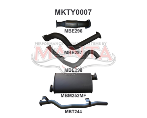 Toyota Landcruiser VDJ79 V8 S/Cab Ute 3in NO Cat With Muffler