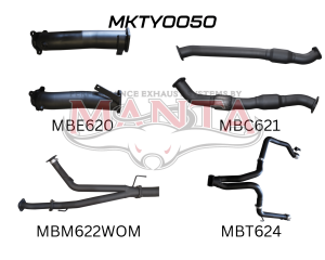 Toyota Landcruiser VDJ200 3in Dual With Cat, NO Muffler, Exit L&R