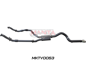 Toyota Landcruiser VDJ200 3in Dual With Cat & Muffler, 4in Exit