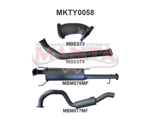 Toyota KZJ120R Prado 3.0L 1KZ 3in Without Cat