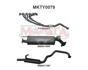 Toyota Landcruiser HZJ105 4.2L Extractors & 2.5in Muffler/Muffler