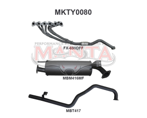 Toyota Landcruiser HZJ105 4.2L Extractors & 2.5in Muffler/Tailpipe