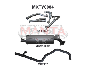 Toyota Landcruiser FZJ105 4.5L Extractors & 2.5in Muffler/Tailpipe