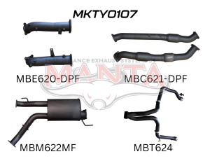 Toyota Landcruiser VDJ200 DPF 3in Dual With Cat & Muffler, Exit L & R