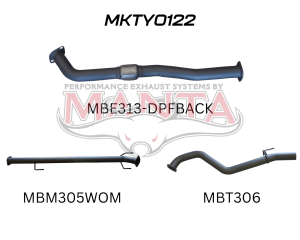 Toyota Landcruiser Hilux GUN126R 2.8L D4D 3in DPF Back