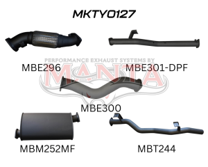 Toyota Landcruiser VDJ79 V8 Ute 3in NO Cat, With Muffler DPF