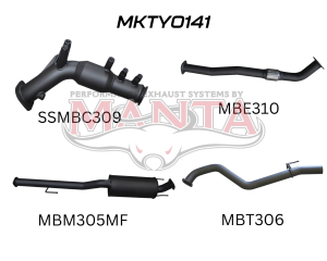 Toyota Landcruiser Hilux GUN126R 2.8L Turbo Back 3in Muffler With Cat