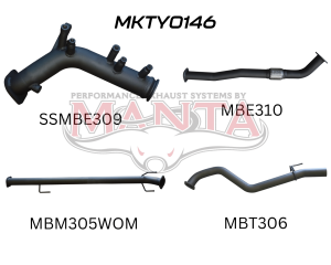 Toyota Hilux GUN126R 2.8L Turbo Back 3in WOM NO Cat