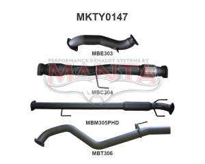 Toyota Hilux KUN26R 3.0L D4D 3in Hotdog With Cat