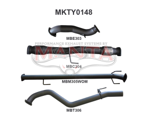 Toyota Landcruiser Hilux KUN26R 3.0L D4D 3in WOM With Cat