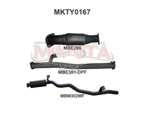 Toyota Landcruiser VDJ76 V8 Wagon 3in Without Cat Rear Muffler DPF