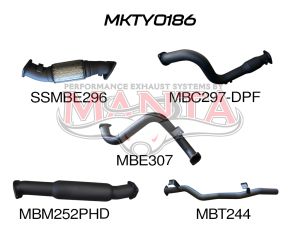 Toyota Landcruiser VDJ78 V8 Troopy 3in Turbo Back With Cat & Hotdog, DPF model